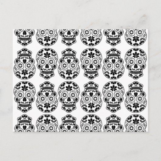 Calavera sugar skull candy_floral mexican calavera briefkaart (Voorkant)