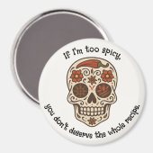 Calavera Sugar Skull Spicy Keuken Koelkast Magnet (Voorkant / Achterkant)