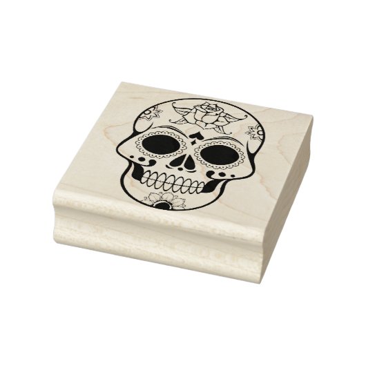 Calavera suiker schedel 2 illustratie kunst stempe rubberstempel (Stempel)