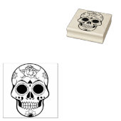 Calavera suiker schedel 2 illustratie kunst stempe rubberstempel (Gestempeld)