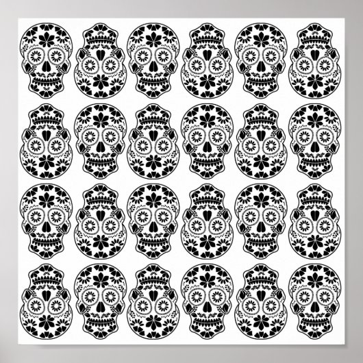 Calavera-suikerschedel snoep_flormexican calavera poster (Voorkant)