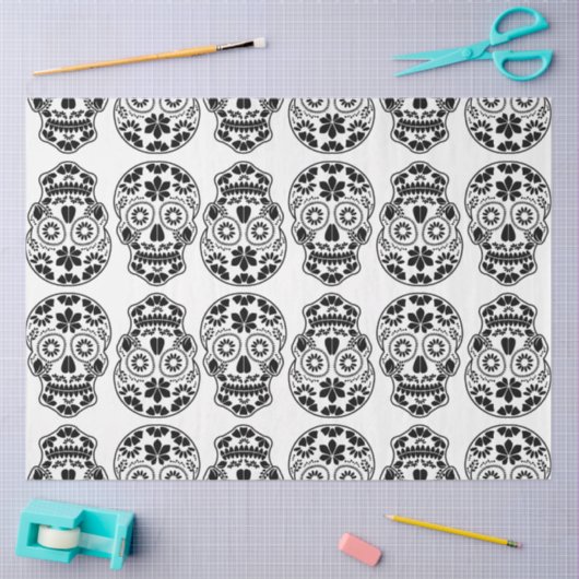 Calavera-suikerschedel snoep_flormexican calavera tissuepapier (Craft)