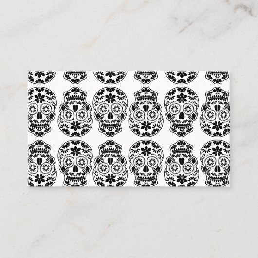 Calavera-suikerschedel snoep_flormexican calavera visitekaartje (Voorkant)