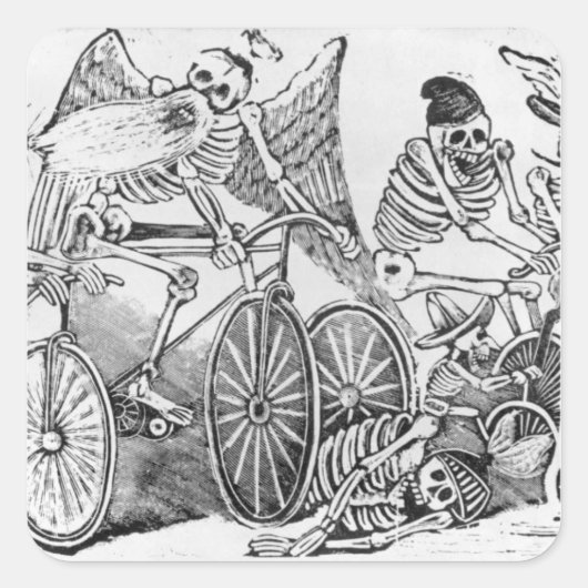 Calavera uit de 20e eeuw vierkante sticker (Voorkant)
