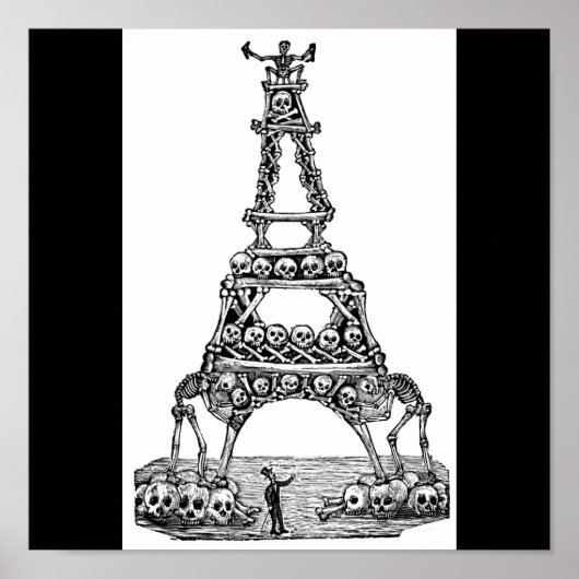 Calavera van de Eiffeltoren c. eind jaren 1800 Poster (Voorkant)