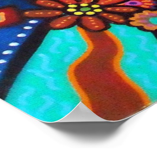 Calavera Virgen Guadalupe Poster (Hoek)