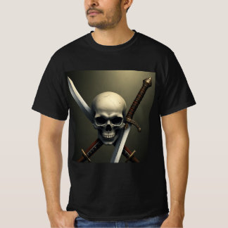 Calavera y Espadas: Diseño Rebelde T-shirt