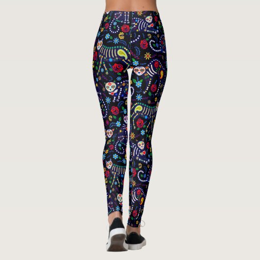Calaveras Cats Dag van de Dode Pop Leggings (Achterkant)