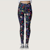 Calaveras Cats Dag van de Dode Pop Leggings (Voorkant)