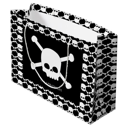 Calaveras Its a pirates life, fiesta pirata Groot Cadeauzakje (Achterkant Gekanteld)