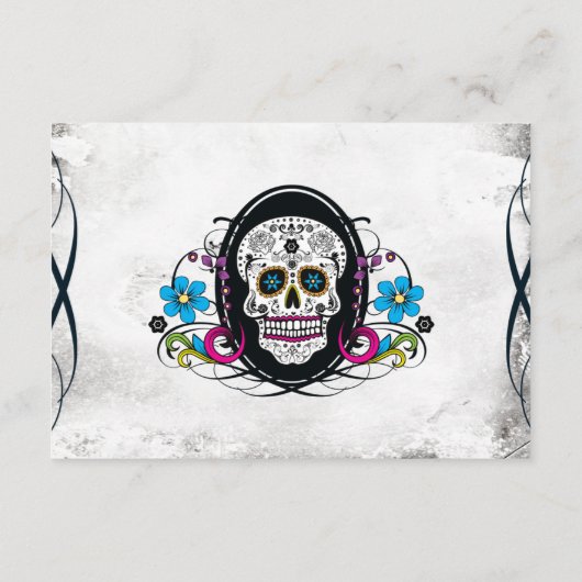 Calaveras Schedel Suiker & Bloemrijke Ontvangstkaa Informatiekaartje (Achterkant)