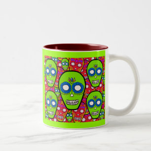 Calaveras Sugar Skulls Tweekleurige Koffiemok