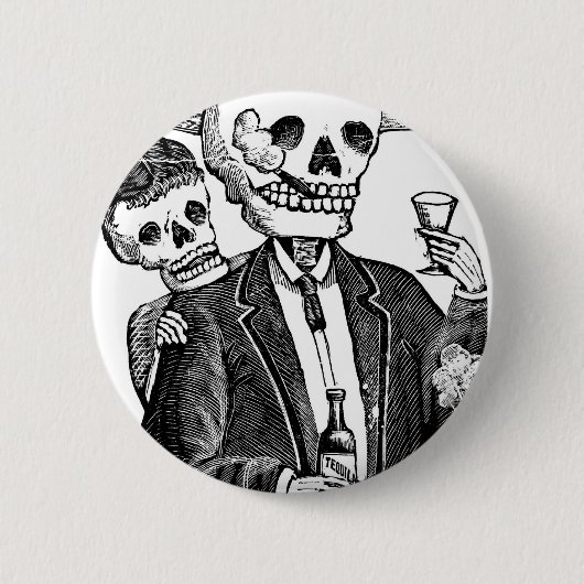 Calaveras uit Guadalajara, Mexico Ronde Button 5,7 Cm (Voorkant)