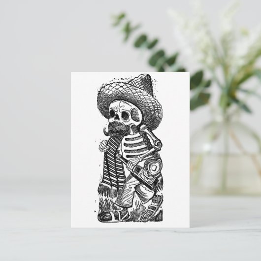 Calaveras van de Heap van José Guadalupe Posada Briefkaart (Staand voorkant)