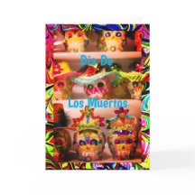 Calaveritas de Azucar, 5" x 7" Wenskaart