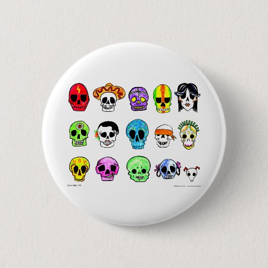 Calaveritas Ronde Button 5,7 Cm (Voorkant)