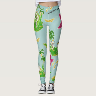Calça legging com desenho de Capoeira