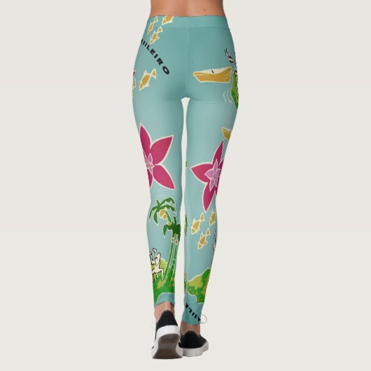 Calça legging com desenho de Capoeira (Achterkant)