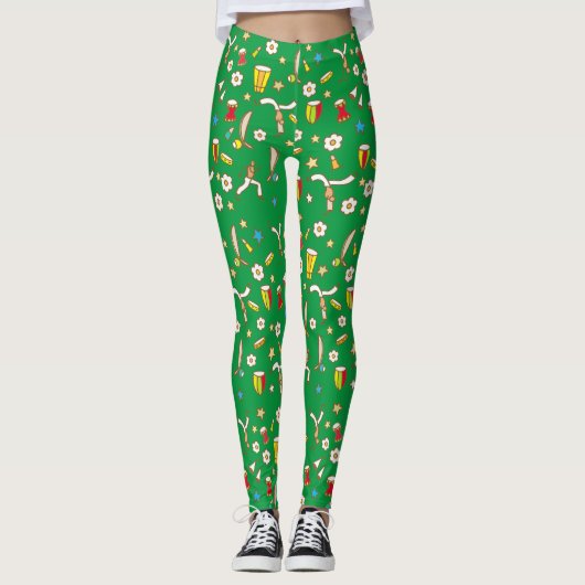 Calça legging com desenho de Capoeira (Voorkant)