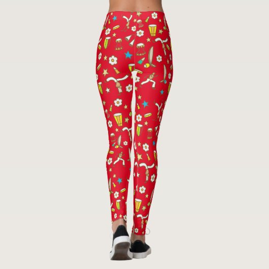 Calça legging com desenho de Capoeira (Achterkant)