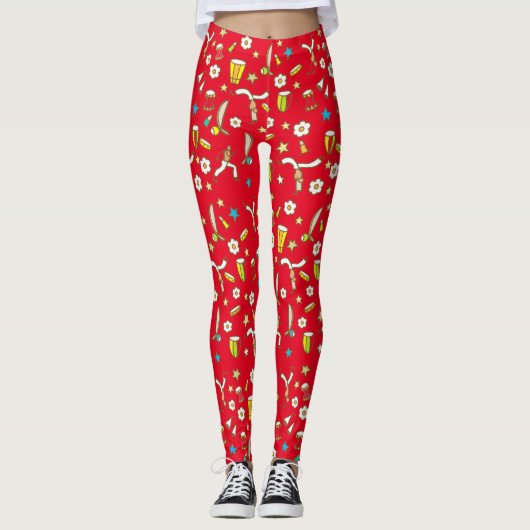 Calça legging com desenho de Capoeira (Voorkant)