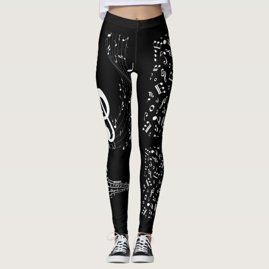 Calça legging notas musicais (Voorkant)
