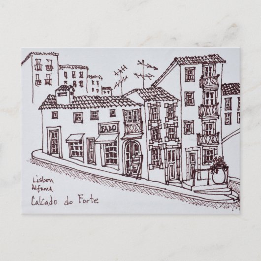 Calcada do Forte, Alfama | Lissabon, Portugal Briefkaart (Voorkant)