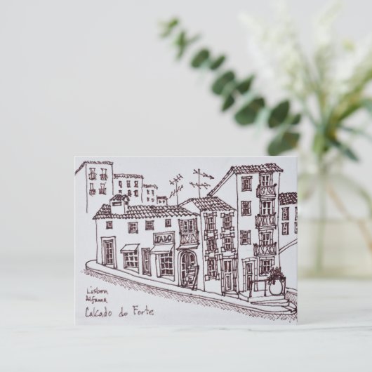 Calcada do Forte, Alfama | Lissabon, Portugal Briefkaart (Staand voorkant)