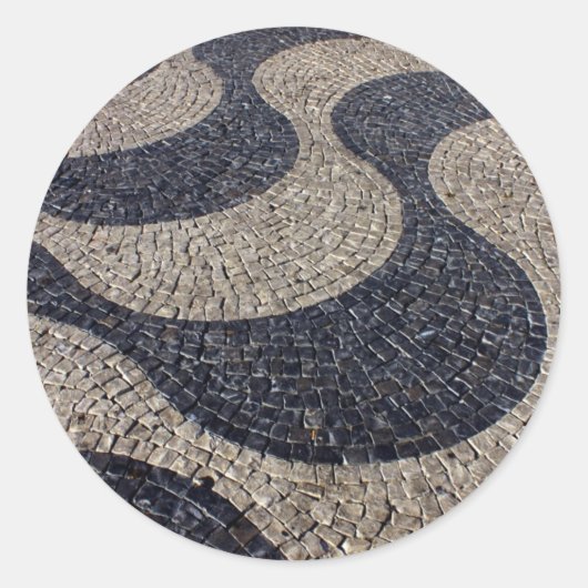 Calçada Portuguesa Ronde Sticker (Voorkant)