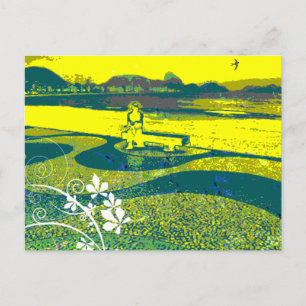 Calçadão de Copa e Pão-de-Açúcar aos fundos Briefkaart