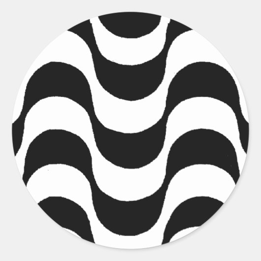 Calçadão de Copacabana Rio de Janeiro Brasil Ronde Sticker (Voorkant)