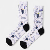 Calcetines de estampado integral con azul jeans sokken (Links)
