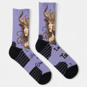 Calcetines Lady Tauro – Detalle único y zodiacal Sokken (Rechts)