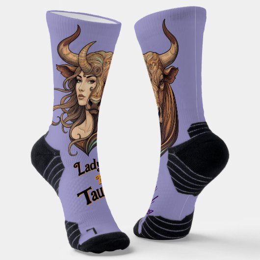 Calcetines Lady Tauro – Detalle único y zodiacal Sokken (Gebogen)