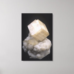 Calciet Crystals op dolomiet Canvas Afdruk