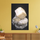 Calciet kristallen op Dolomiet Canvas Afdruk (Insitu (Woonkamer))