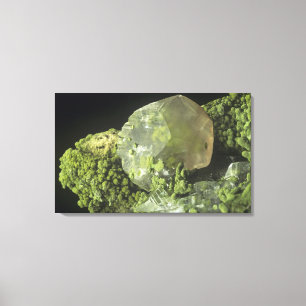 Calcietkristal en Mottramiet, Tsumeb Mine, Namib Canvas Afdruk