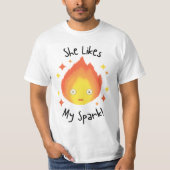 Calcifer grappige kunst t-shirt (Voorkant)