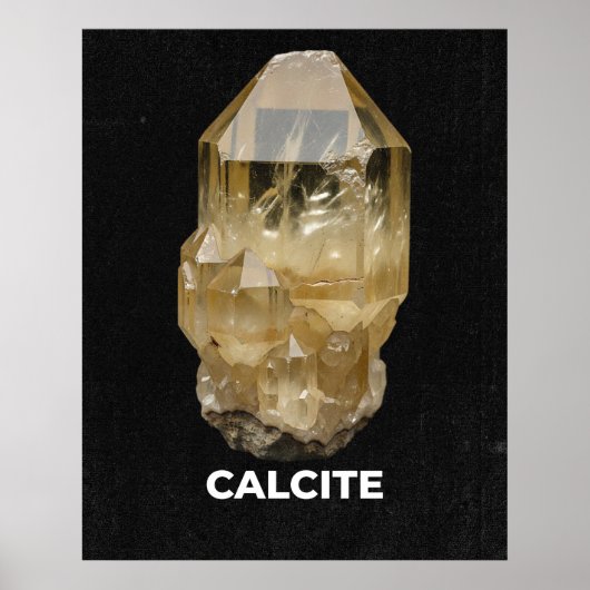 Calcite Crystal Gemstone Poster (Voorkant)