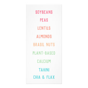 Calciumbronnen op basis van plant Vegan Nutrition Reclamekaart