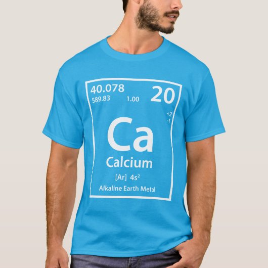 Calciumelement (wit) t-shirt (Voorkant)