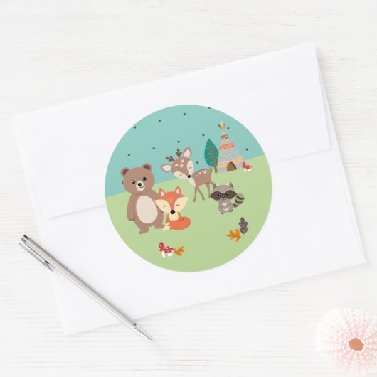 Calcomanía Animalitos del bosque Ronde Sticker (Envelop)