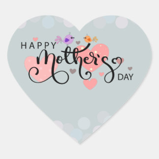 Calcomanía celebración "Happy Mother's Day" Hart Sticker