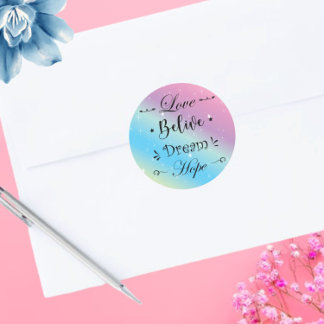 Calcomanía color degradado motivacion  ronde sticker