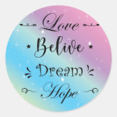 Calcomanía color degradado motivacion  ronde sticker (Voorkant)
