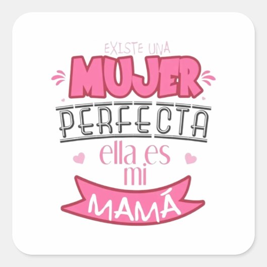 Calcomania Dia de la Madre Vierkante Sticker (Voorkant)