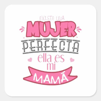 Calcomania Dia de la Madre Vierkante Sticker