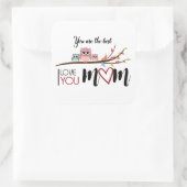 Calcomanía "Happy MOTHER'S DAY" the best mom ever Vierkante Sticker (Tas)