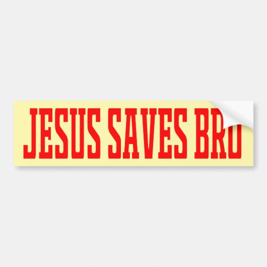 Calcomanía Para Auto Jesus saves brother Jesus Chr Bumpersticker (Voorkant)