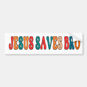 Calcomanía Para Auto Jezus redt broer Jezus Christ Bumpersticker